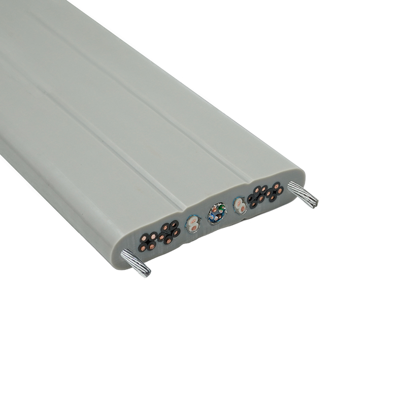 Kupferkern PVC-isoliertes PVC-Mantel-Aufzugsflachkabel mit Stahldraht